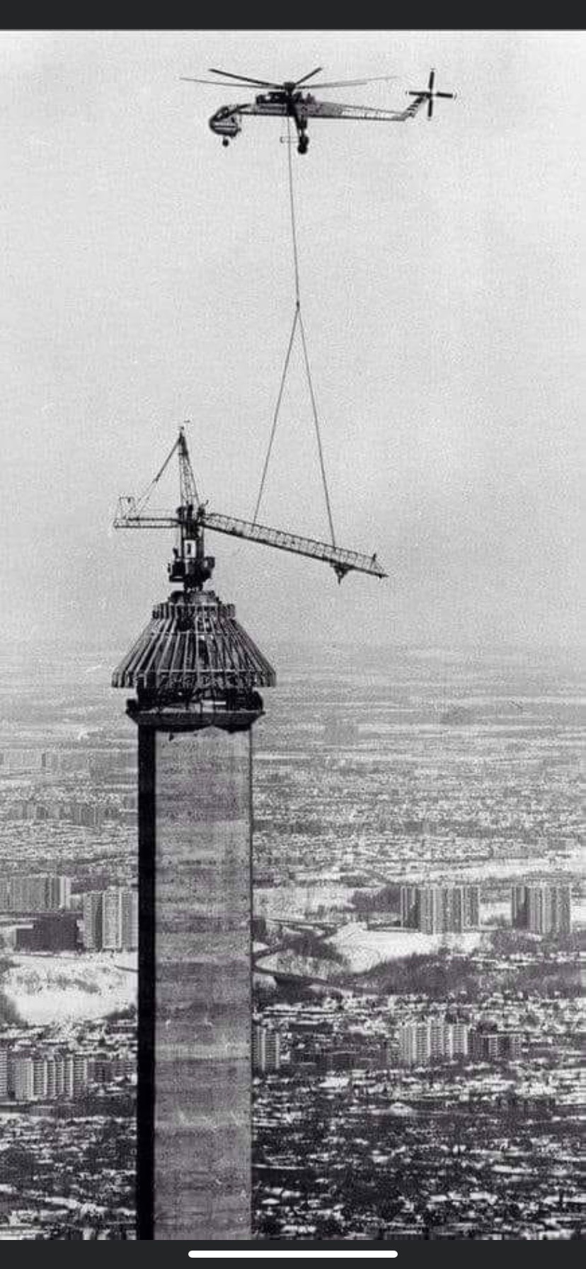 CN Tower Construction 1975 Toronto Canada